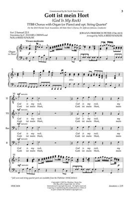 Johann Fr. Peter: God Is My Rock (Gott Ist Mein Hort): (Arr. Nola Reed Knouse): Voix Basses et Piano/Orgue