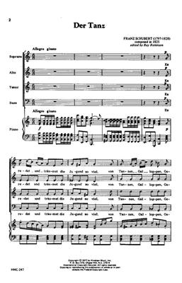 Franz Schubert: Der Tanz: Chœur Mixte et Accomp.