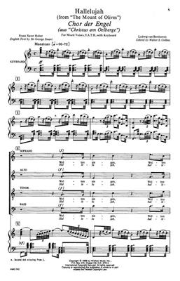 Ludwig van Beethoven: Hallelujah: (Arr. Ludwig van Beethoven): Chœur Mixte et Piano/Orgue