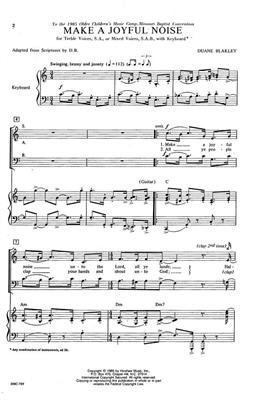 Duane Blakley: Make A Joyful Noise: (Arr. Duane Blakley): Chœur Mixte et Piano/Orgue
