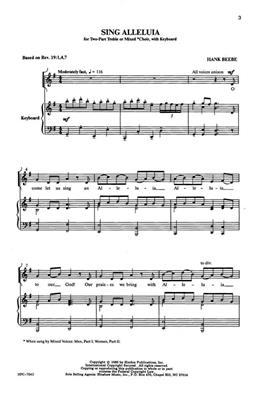 Hank Beebe: Sing Alleluia: (Arr. Hank Beebe): Chœur Mixte et Piano/Orgue