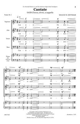 Shane W. Dittmar: Cantate: Solo pour Chant