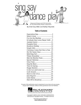 Cristi Cary Miller: Sing Say Dance Play: Ensemble de Chambre