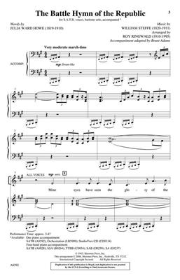 Julia Ward Howe: The Battle Hymn of the Republic: (Arr. Brant Adams): Chœur Mixte et Piano/Orgue