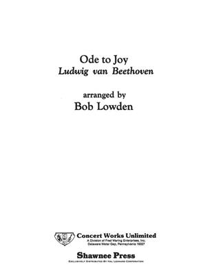 Lowden: Ode to Joy: Orchestre d'Harmonie