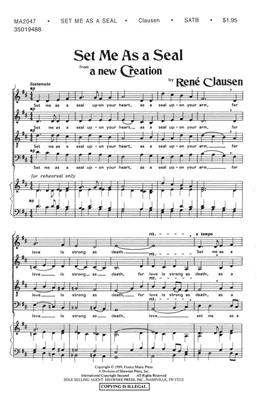 René Clausen: Set Me as a Seal: (Arr. Robert Scholz): Chœur Mixte A Cappella