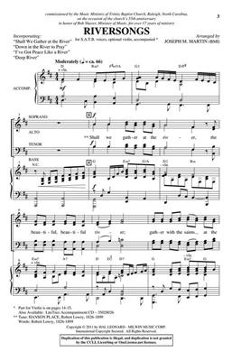 RiverSongs: (Arr. Joseph M. Martin): Chœur Mixte et Piano/Orgue