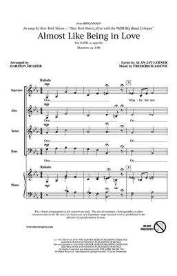 Lerner: Almost Like Being in Love: (Arr. Darmon Meader): Chœur Mixte A Cappella