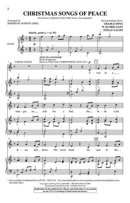 Christmas Songs of Peace: (Arr. Joseph M. Martin): Chœur Mixte et Accomp.