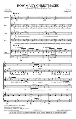 Jim Papoulis: How many Christmases: Chœur Mixte et Piano/Orgue