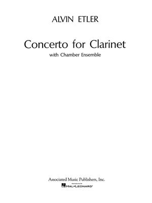 Alvin Etler: Concerto for Clarinet and Chamber Ensemble (1962): Ensemble de Chambre