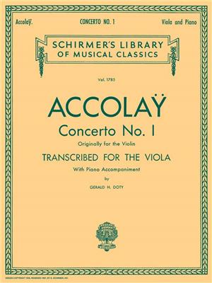 Jean-Baptiste Accolay: Concerto No. 1: Alto et Accomp.