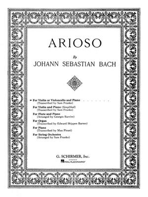 Johann Sebastian Bach: Arioso: Violon et Accomp.