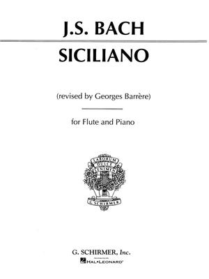 Johann Sebastian Bach: Siciliano Flute and Piano (from 2nd Flute Sonata): Flûte Traversière et Accomp.