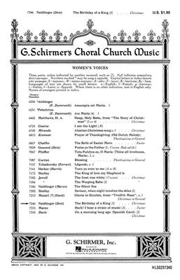 William Henry Neidlinger: The Birthday Of A King: (Arr. Carl Deis): Voix Hautes et Accomp.