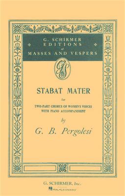Giovanni Battista Pergolesi: Stabat Mater: Voix Hautes et Accomp.