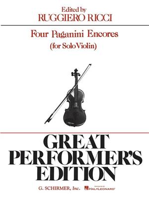 Niccolò Paganini: 4 Paganini Encores: Violon et Accomp.