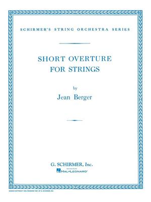 Jean Berger: Short Overture for Strings: Orchestre Symphonique