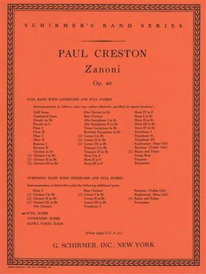 Paul Creston: Zanoni Op40 Bd Full Sc: Orchestre d'Harmonie