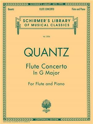 Johann Joachim Quantz: Flute Concerto in G Major: Flûte Traversière et Accomp.