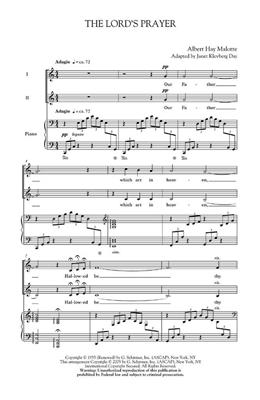 Albert Hay Malotte: The Lord's Prayer: (Arr. Albert Hay Malotte): Voix Hautes et Piano/Orgue
