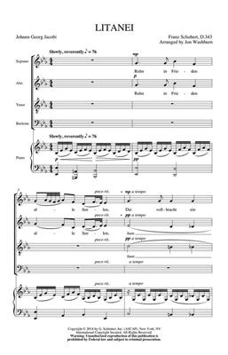 Franz Schubert: Litanei: Chœur Mixte et Accomp.