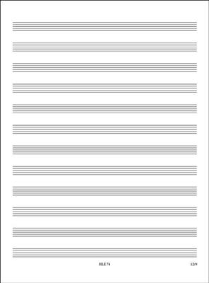 Manuscript Paper (Quinterni): Papier à Musique