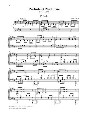 Alexander Skrjabin: Prélude et Nocturne Opus 9 für Klavier, linke Hand: Solo de Piano