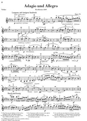 Robert Schumann: Adagio und Allegro op. 70 für Klavier und Horn: Violon et Accomp.
