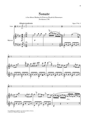 Johann Nepomuk Hummel: Sonate für Klavier und Viola Es-dur Opus 5 Nr. 3: Alto et Accomp.