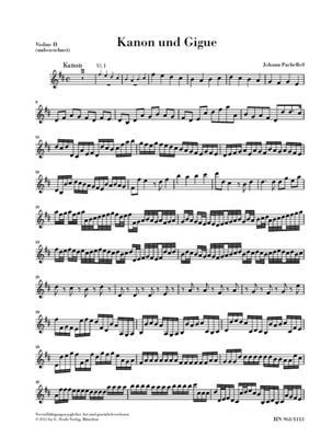 Johann Pachelbel: Canon And Gigue In D - Violin 2 Part: Cordes (Ensemble)