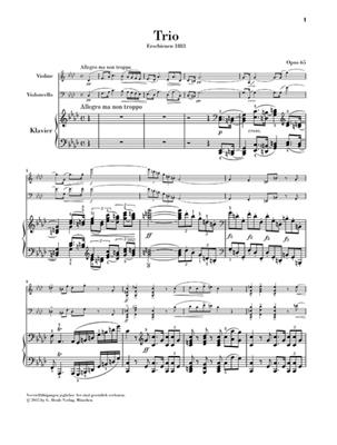 Antonín Dvořák: Piano Trio No. 3 In F Minor Op.65: Trio pour Pianos