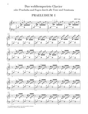 Johann Sebastian Bach: Das Wohltemperierte Klavier Teil I BWV 846-869: Solo de Piano