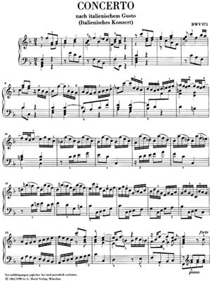 Johann Sebastian Bach: Italian Concerto BWV 971: Solo de Piano