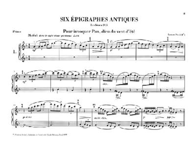 Claude Debussy: Six Epigraphes Antiques - Piano Duet: Piano Quatre Mains