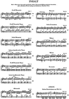 Ludwig van Beethoven: Dances for Piano: Solo de Piano
