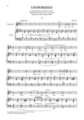 Robert Schumann: Song Cycle Op. 24: Chant et Piano
