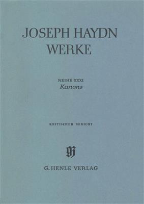 Franz Joseph Haydn: Canons - Critical Report
