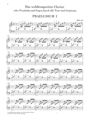 Johann Sebastian Bach: Praludium Und Fuge BWV 846: Solo de Piano