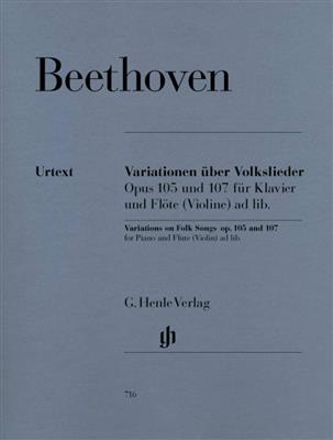 Ludwig van Beethoven: Variations On Folk Songs Op.105 And 107: Flûte Traversière et Accomp.