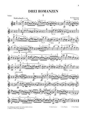 Robert Schumann: Drei Romanzen Op. 94: Violon et Accomp.