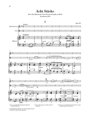 Max Bruch: 8 Pieces Pour Clarinette (Vln) Alto (VC) Et Piano: Ensemble de Chambre