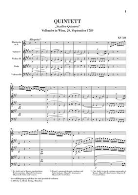 Wolfgang Amadeus Mozart: Clarinet Quintet In A Major K.581 And Fragment: Ensemble de Chambre
