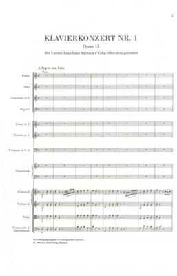 Ludwig van Beethoven: Piano Concerto No.1 In C Op.15 - Study Score: Duo pour Pianos