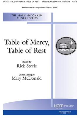 Rick Steele: Table of Mercy, Table of Rest: (Arr. Mary McDonald): Chœur Mixte et Piano/Orgue