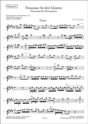 Georg Philipp Telemann: Triosonate: Trio/Quatuor de Guitares