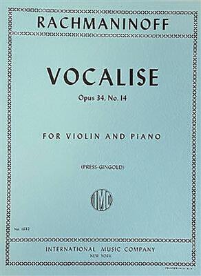 Sergei Rachmaninov: Vocalise O34/14: Violon et Accomp.
