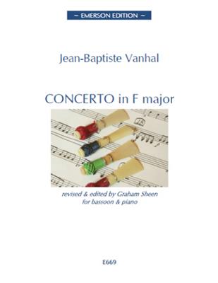 Johann Baptist Vanhal: Concerto in F Major: Basson et Accomp.