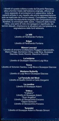 Giacomo Puccini: Tutti i libretti d'Opera: