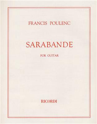 Francis Poulenc: Sarabande: Solo pour Guitare